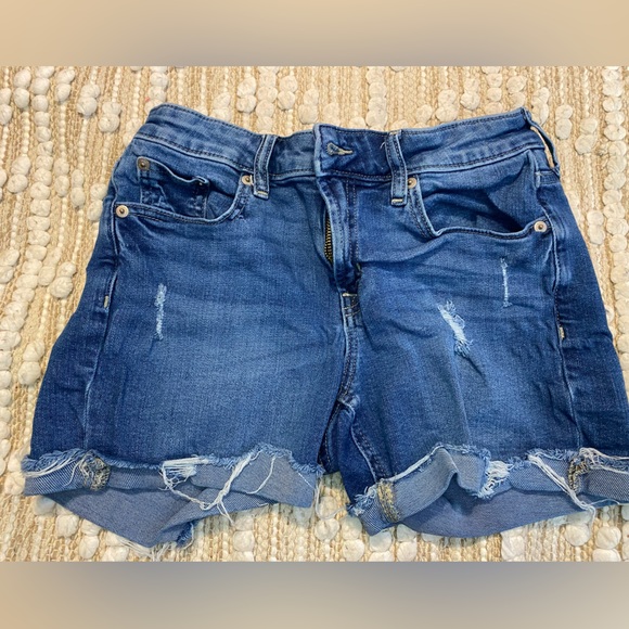 GAP denim distressed shorts sz 0/25 EUC - Picture 7 of 8